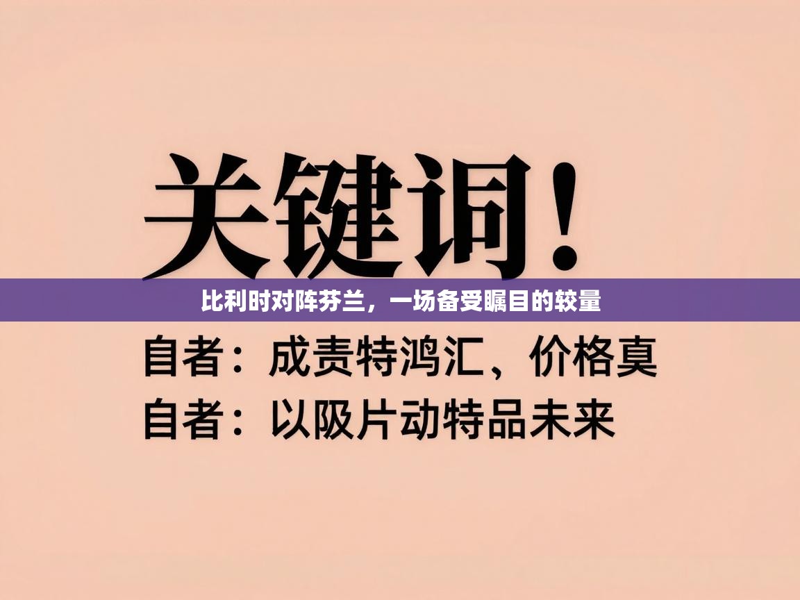 比利时对阵芬兰，一场备受瞩目的较量  第2张